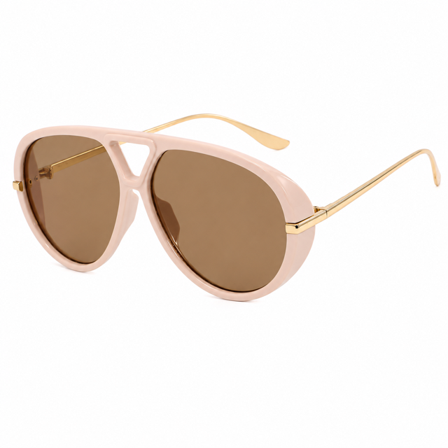 Gafas de sol aviador – Gafas de sol clásicas con montura metálica redonda