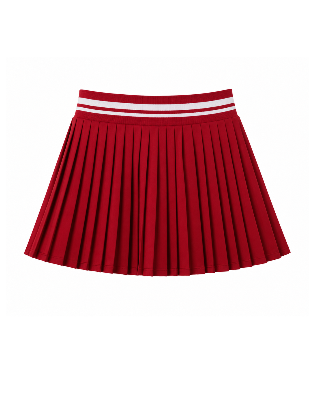 Falda de tenis plisada roja