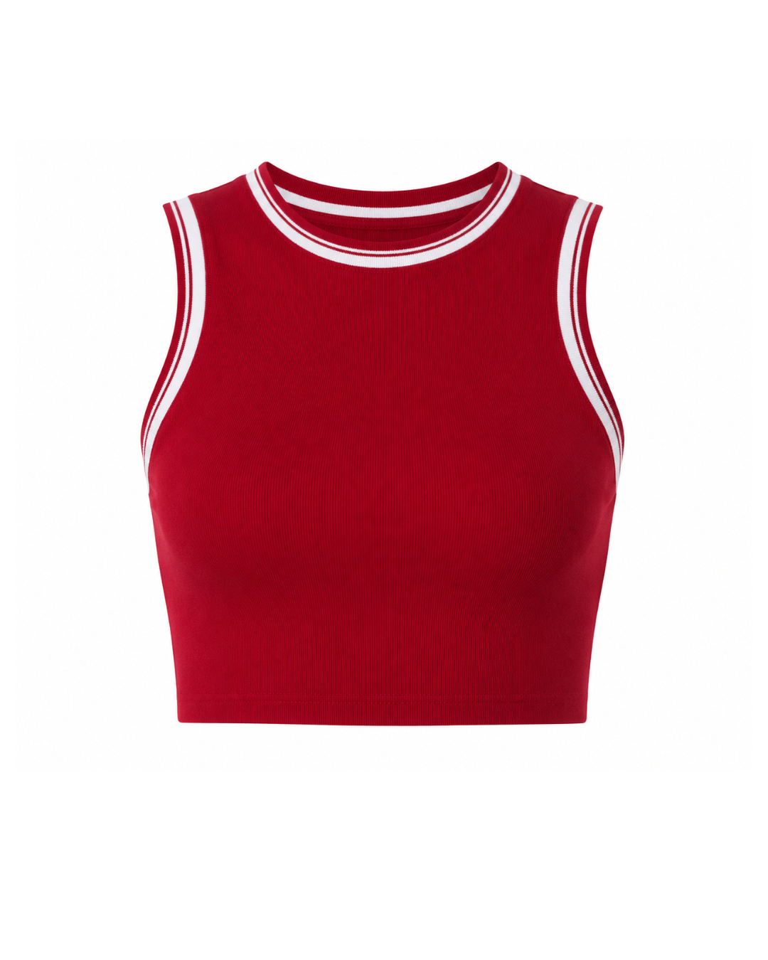 Top corto deportivo rojo