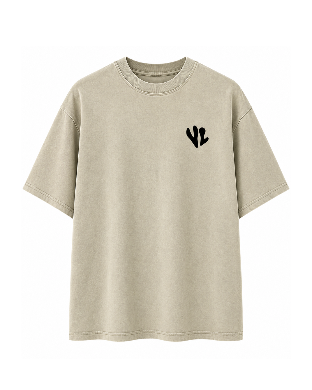 Camiseta Unisex Oversize – Estampado Gráfico con Relieve