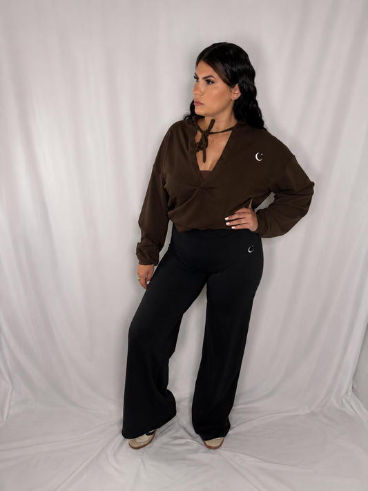 Nova Pants – Black Wide-Leg Trousers