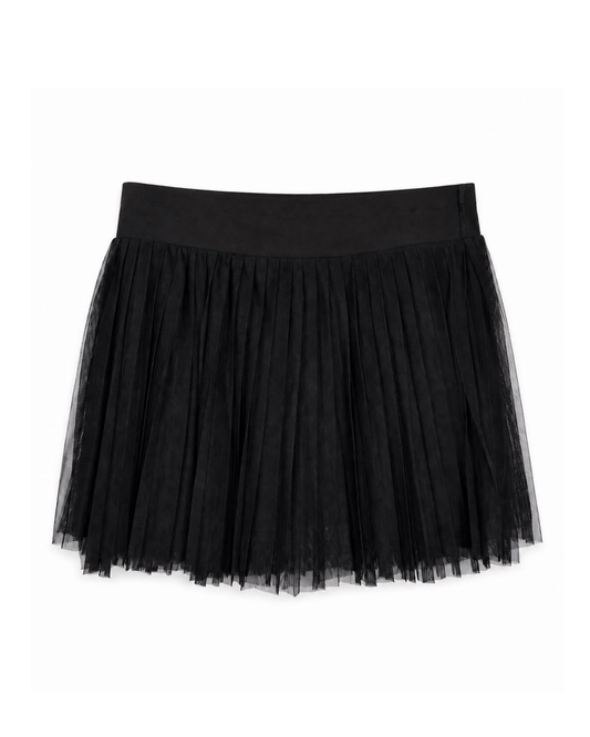 Black Pleated Mini Skirt