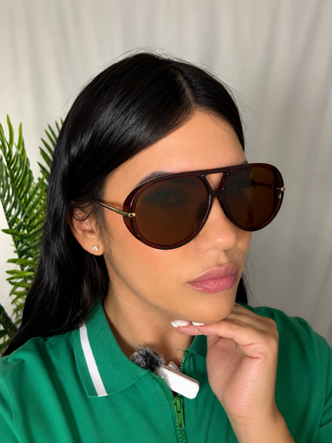 Gafas de sol aviador – Gafas de sol clásicas con montura metálica redonda