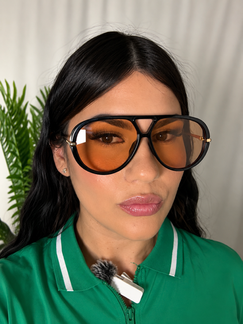 Gafas de sol aviador – Gafas de sol clásicas con montura metálica redonda